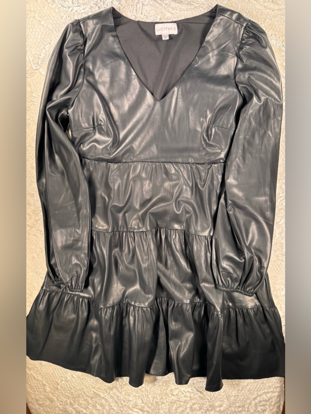 Lucy Paris Black Dress with Subtle Sheen